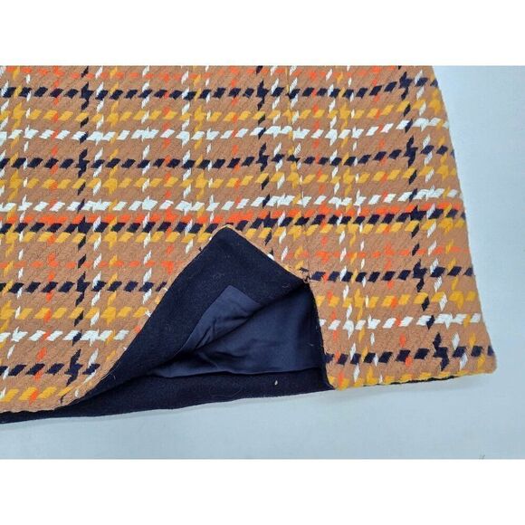 Skies Are Blue Womens Houndstooth Patterned Wool Blend Mini Skirt L academia - Picture 2 of 7